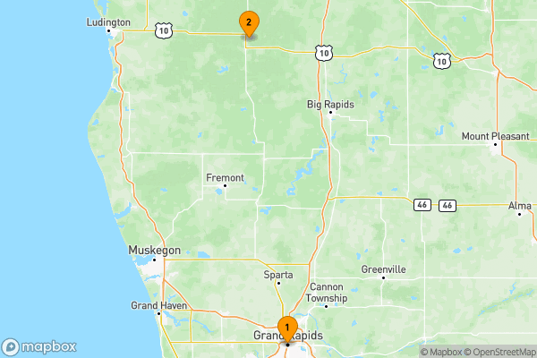 Static map showing ice report locations